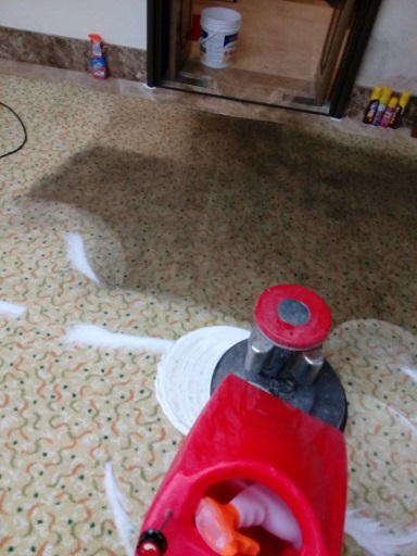 餐厅重污混纺地毯盘刷深度清洗