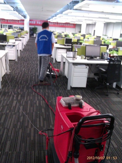 苏宁雨花物流基地呼叫中心客服中心地毯深度清洗